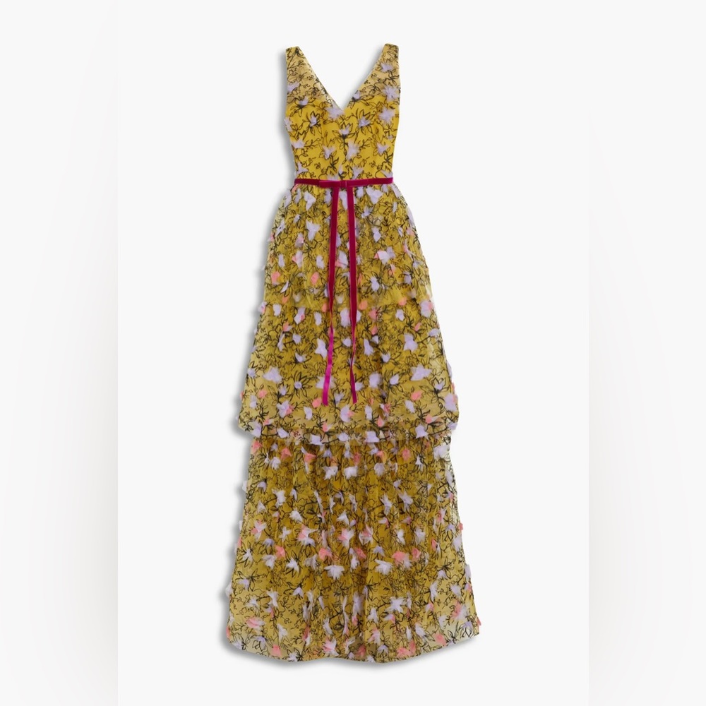 MARCHESA NOTTE
Tiered embellished tulle gown